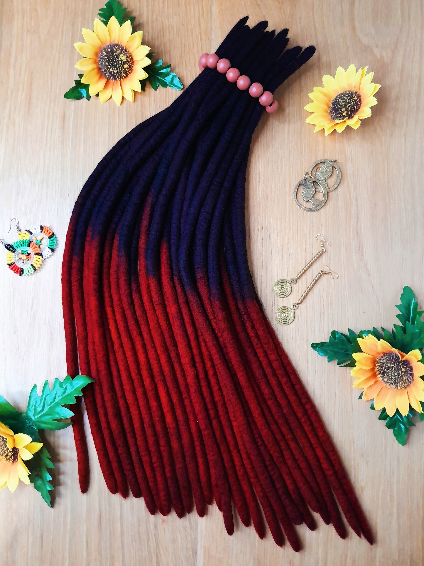 Black and red Dreadlocks