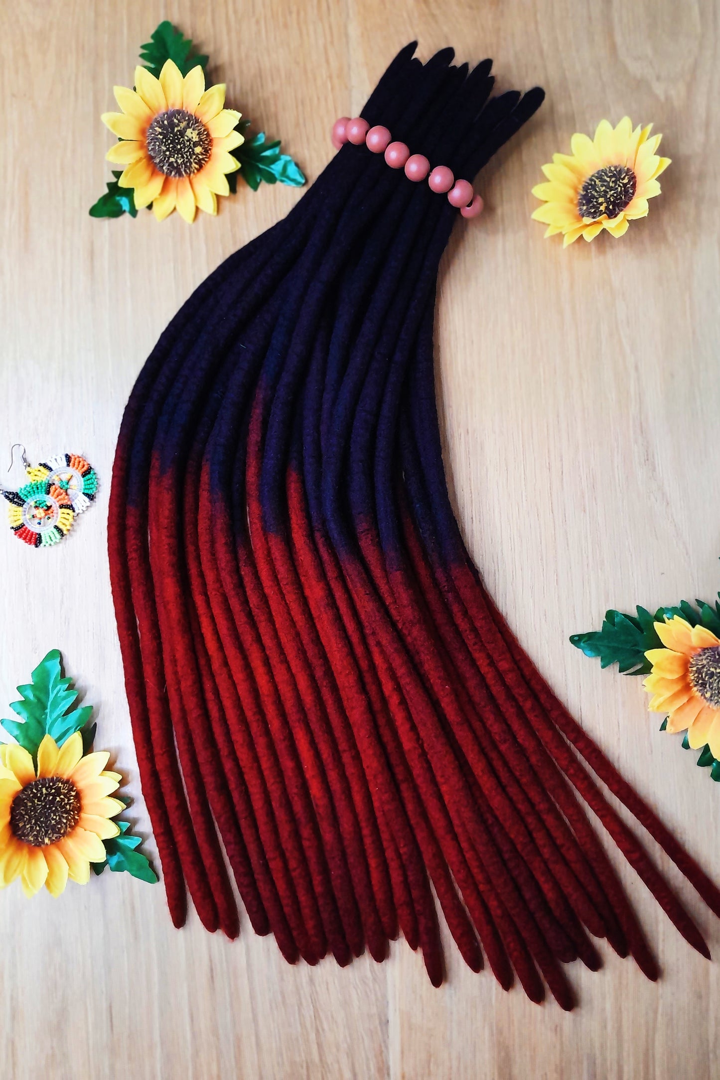 Black and red Dreadlocks