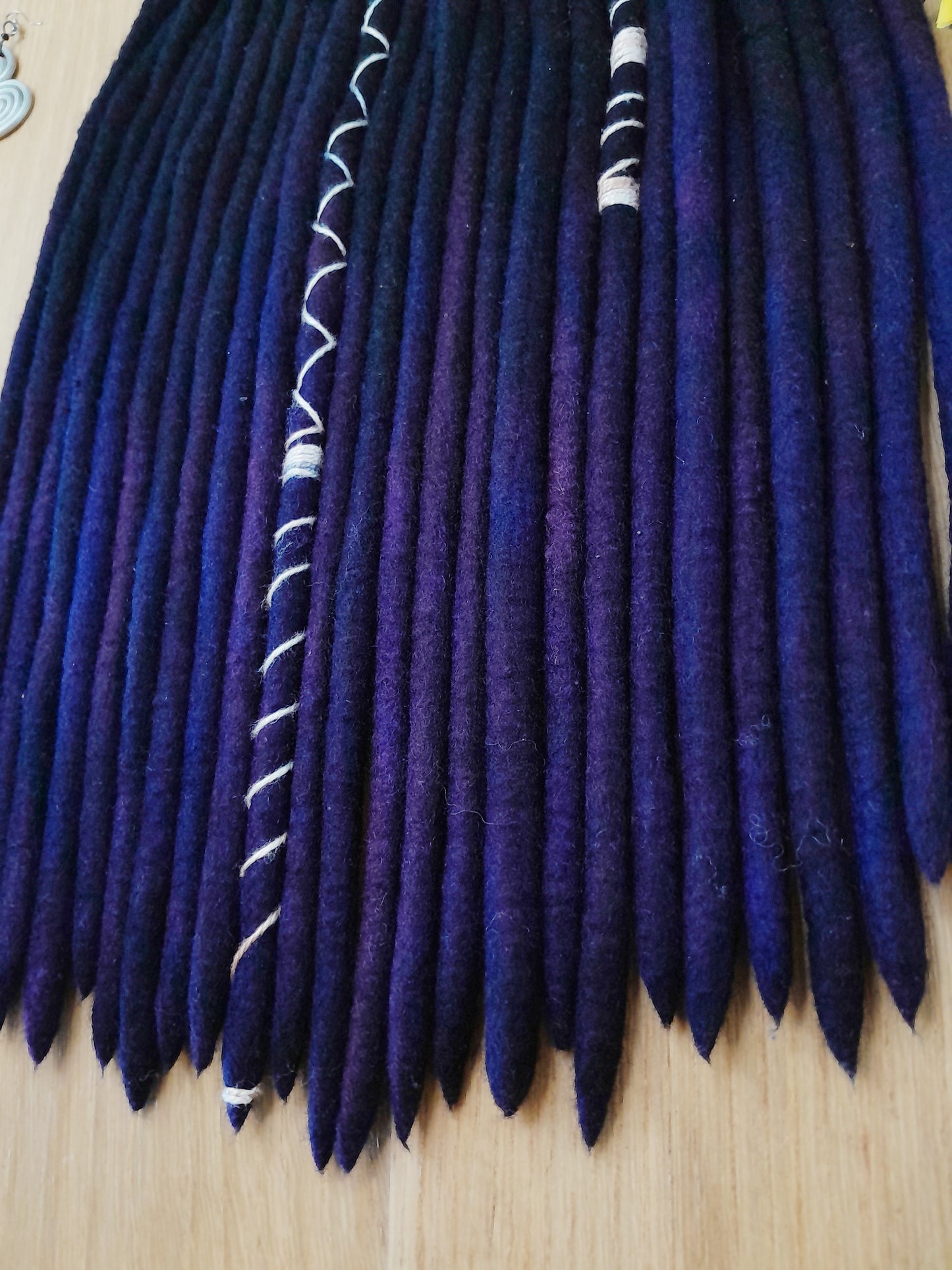 Black and Blurple dreads